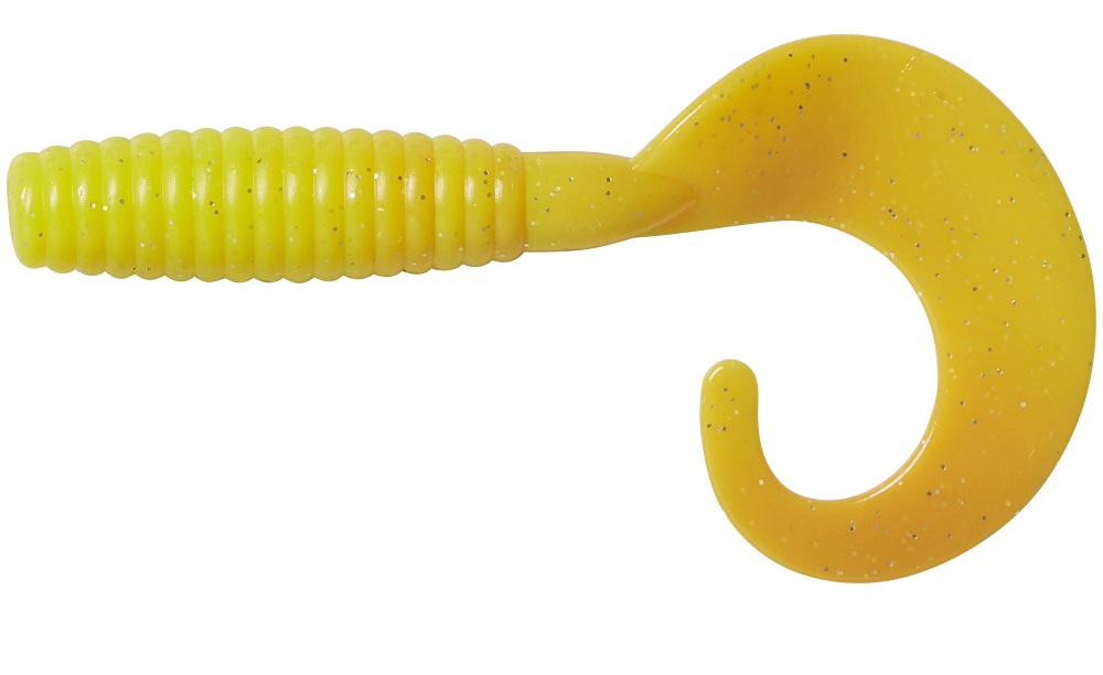 Levně Ron thompson gumová nástraha grup curl tail uv yellow silver - 5,5 cm