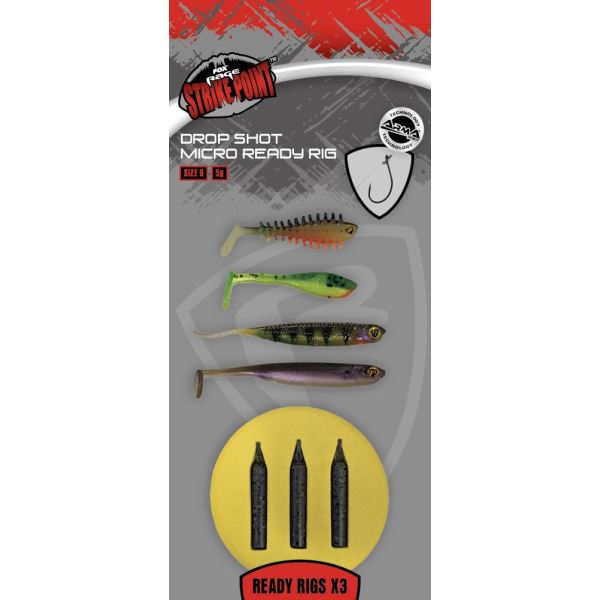 Fox Rage Montáž Drop Shot Micro Ready Rig 3 ks