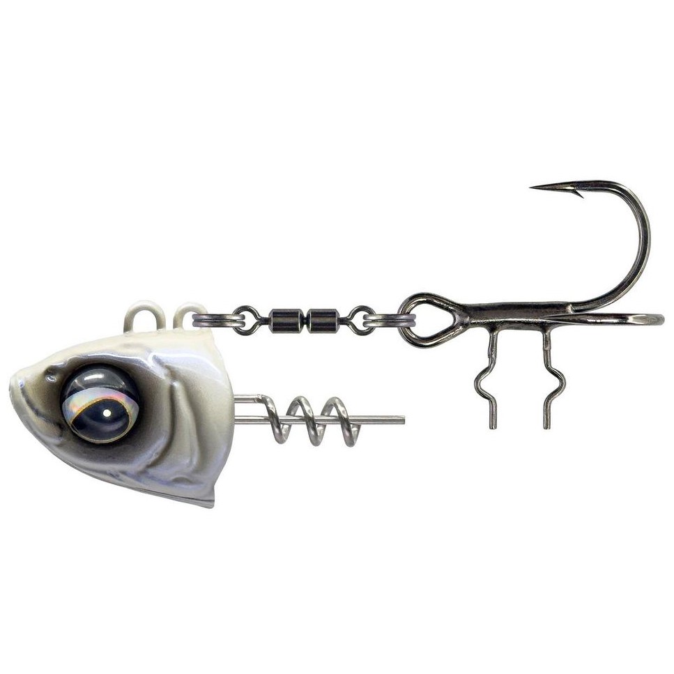 Levně Savage gear monster vertical heads pearl white - 150 g #2/0