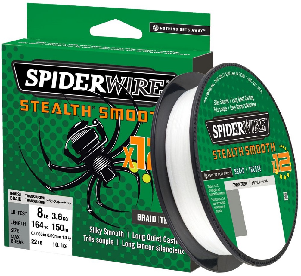 Levně Spiderwire splétaná šňůra stealth smooth 12 průhledná 150 m - 0,06 mm 5,4 kg