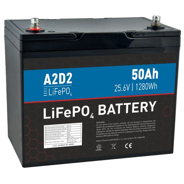 A2D2 Baterie LiFePo4 25,6 V 50Ah M8 REPT Cells