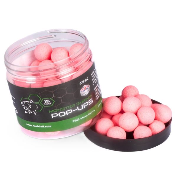 Nash Plovoucí Boilie Pop Ups Monster Shrimp Pink 75 g