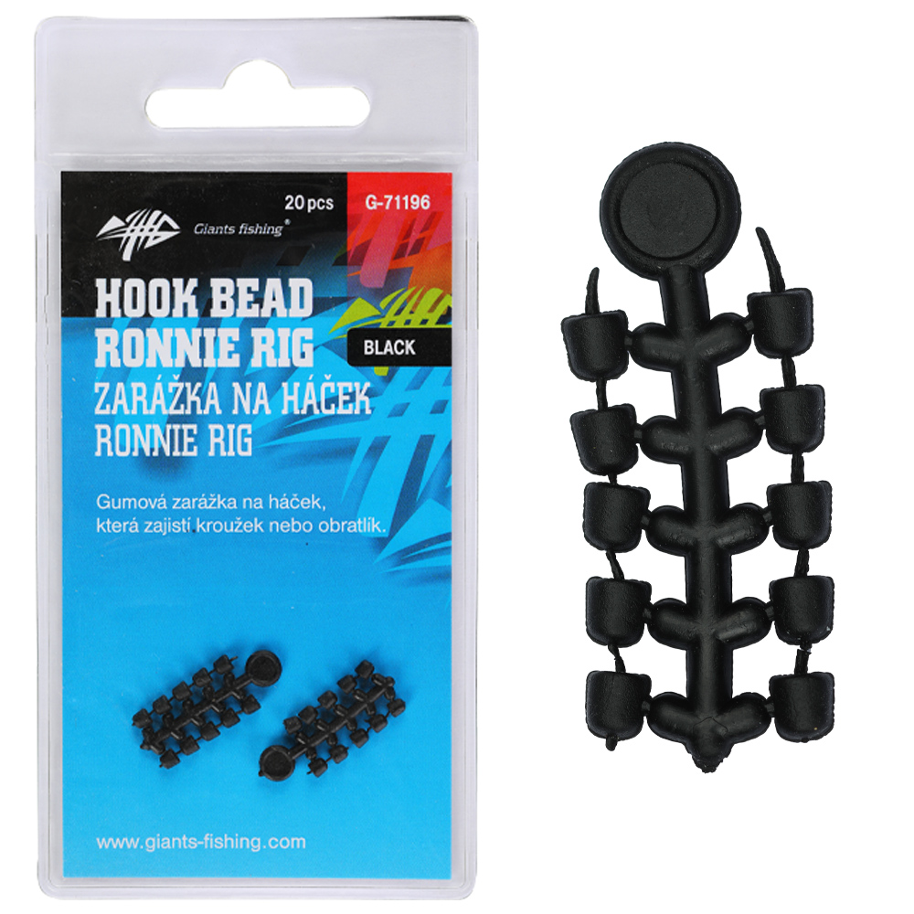 Giants fishing zarážka na háček hook bead for ronnie rig black 20 ks