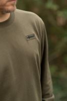 Korda Tričko s Dlouhým Rukávem Patch Crewneck Dark Olive (5)