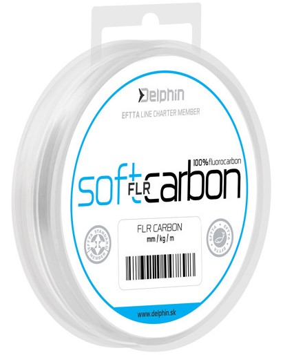 Levně Delphin fluorocarbon 100% soft flr carbon - 0,234 mm 4,29 kg 50 m