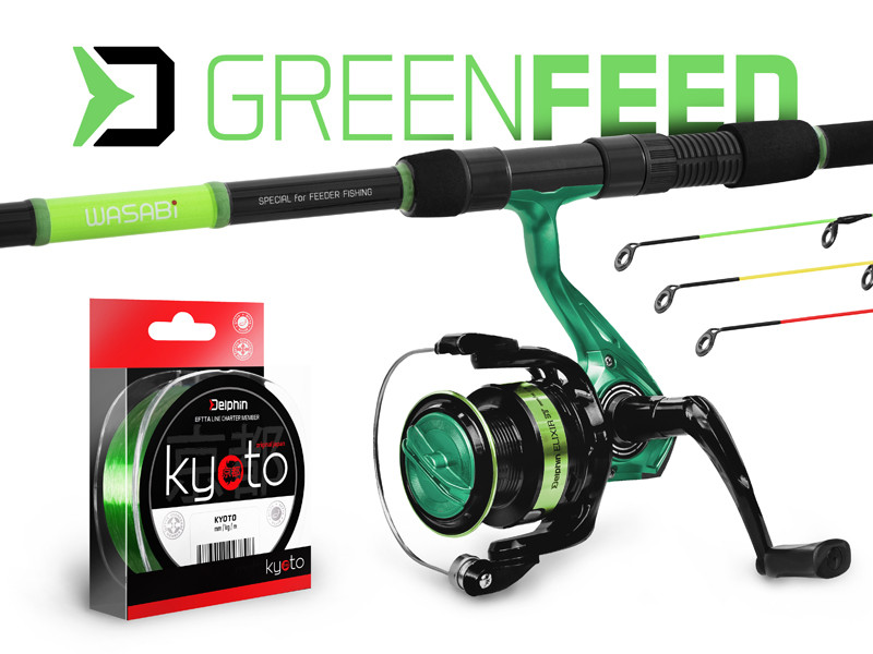 Levně Delphin prut wasabi feeder 3 m 100 g + naviják zdarma + vlasec