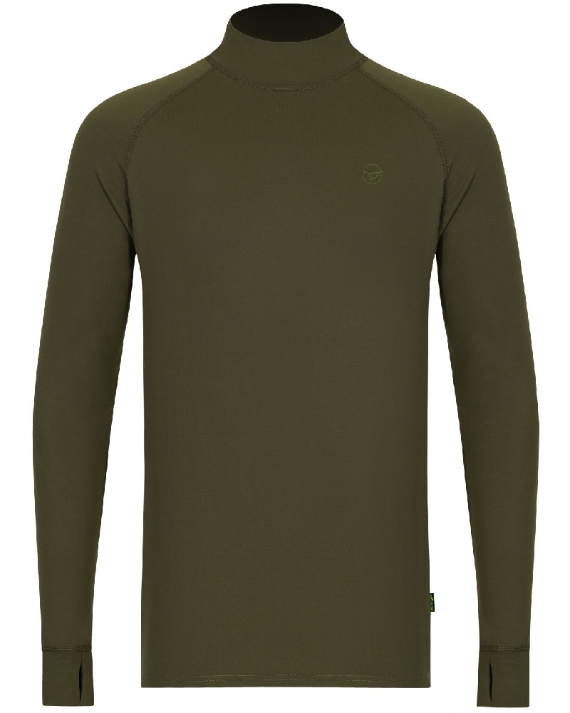 Korda termo prádlo mock neck thermal ls shirt dark olive - m