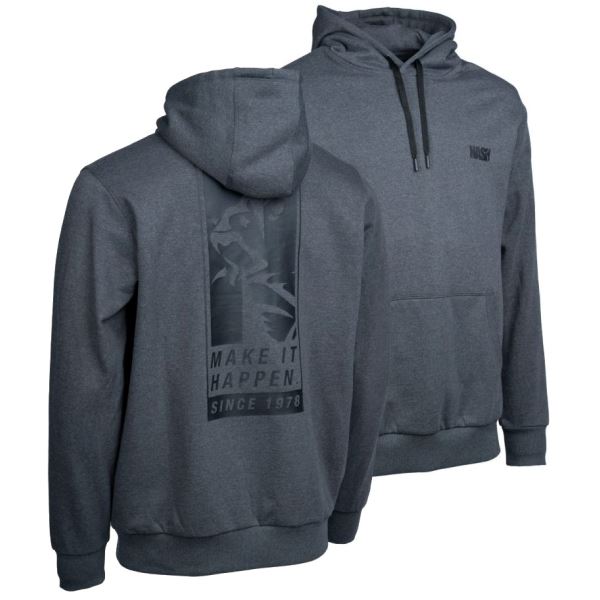 Nash Mikina Make It Happen Since 1978 Hoody Grey Marl