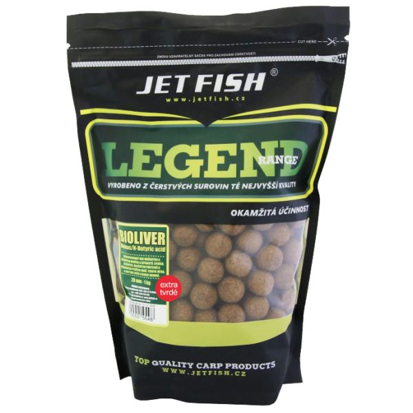 Jet Fish Extra Tvrdé Boilie Legend Range Bioliver-Ananas/N-butyric 250 g