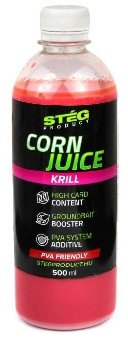 Levně Stég booster corn juice 500 ml - krill