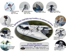 Sportex Nafukovací Čluny SHELF 230F Lamelová Podlaha s Úchyty FASTEN Zelený 2x Lavička (3)