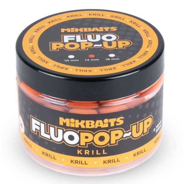 Mikbaits Plovoucí Boilie Fluo Krill 150 ml