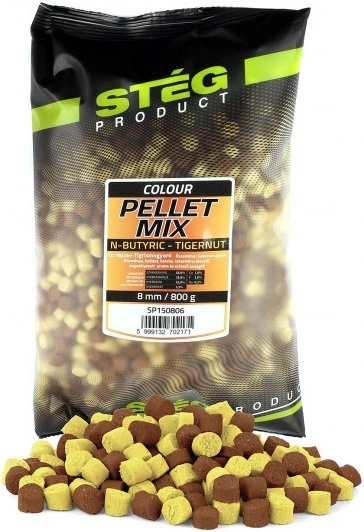 Levně Stég pelety pellet mix 800 g 8 mm - n-butyric tigernut