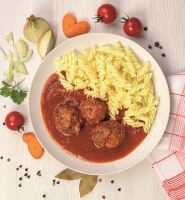 Ježkovy Krabičky Rajská Omáčka s Masovými Kuličkami a Fusilli 450 g (1)