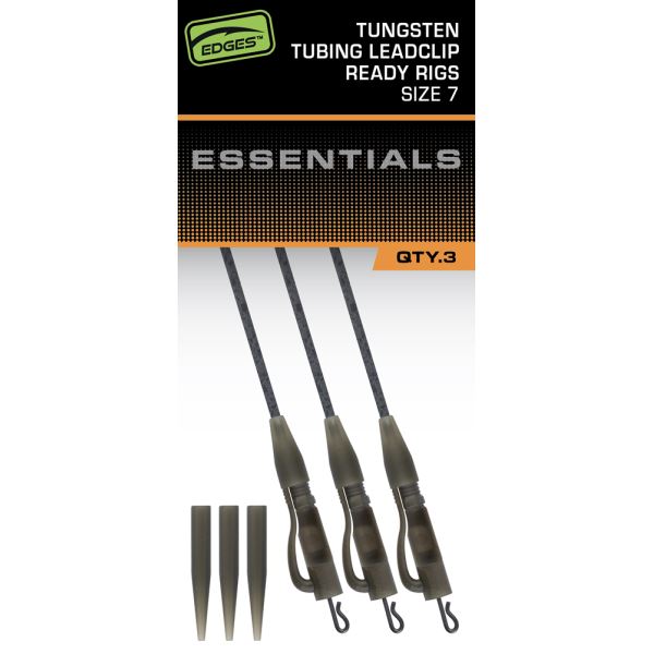 Fox Závěsky Edges Tungsten Tubing Leadclip Ready Rigs Size 7 3 ks