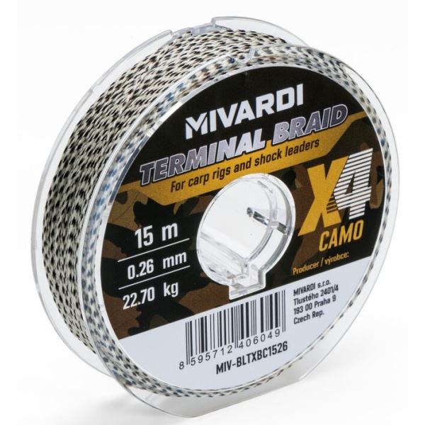 Mivardi Pletená Šňůra Terminal X4 Braid Camo 15 m