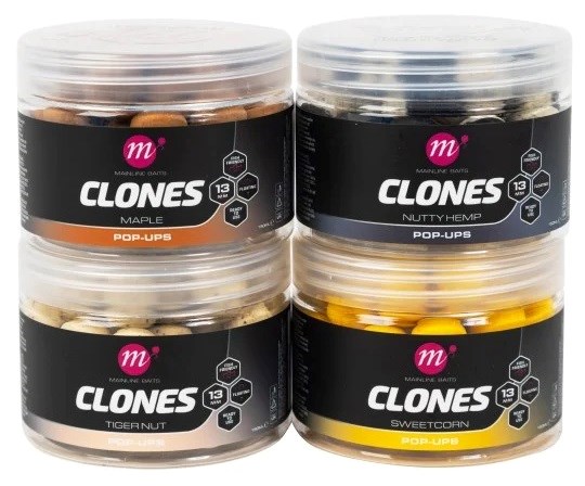 Mainline Plovoucí Boilies Clones Pop Ups 13 mm 150 ml Maple (1)