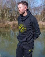 Matrix Mikina Large Fade Logo Hoody Black Lime (1)