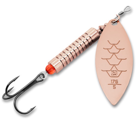 Levně Delphin třpytka rotačka spear copper - 17 g vel. 5