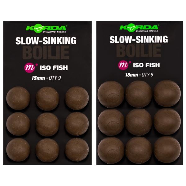 Korda Umělé Boilie Slow Sinking Boilie ISO Fish