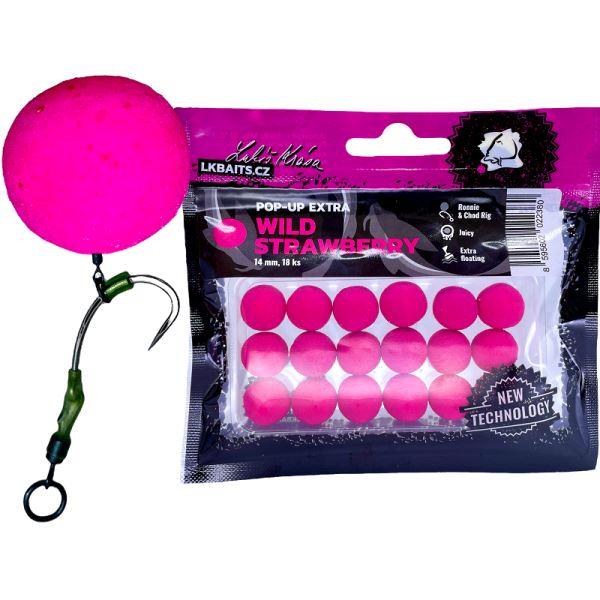 LK Baits Plovoucí Boilie Pop-Up Extra Wild Strawberry