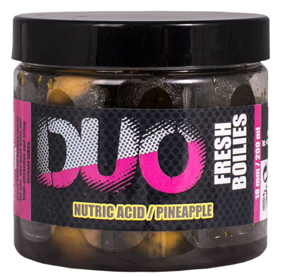 Levně Lk baits boilie duo x-tra fresh nutric acid/pineapple - 200 ml 18 mm