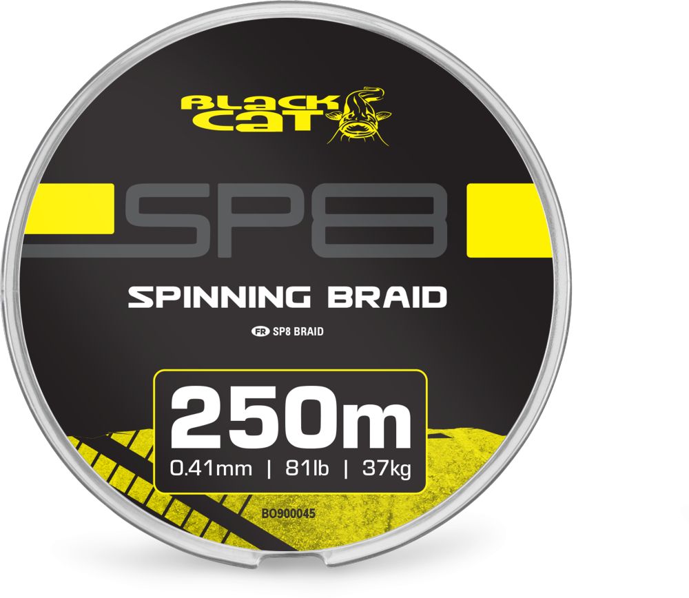 Black cat splétaná šňůrka sp8-braid sky grey 250 m - 0,41 mm 37 kg/81 lb