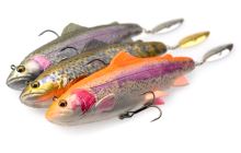 Savage Gear Gumová Nástraha Pstruh 4D Line Thru Trout SS Dark Brown Trout (1)