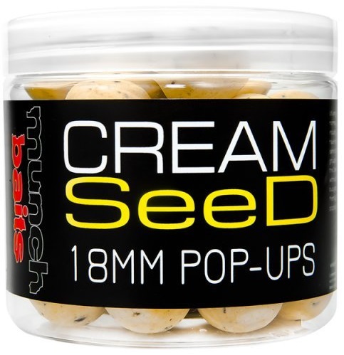 Levně Munch baits plovoucí boilies pop-ups cream seed 200 ml-18 mm