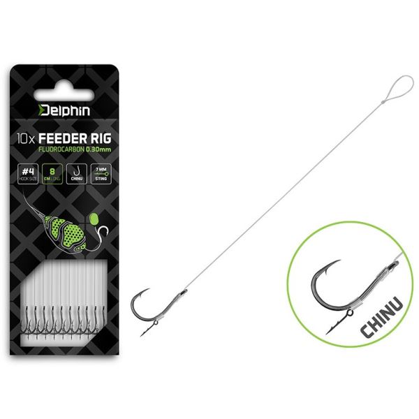Delphin Návazec Feederový Fluoro Sting Chinu 10 ks
