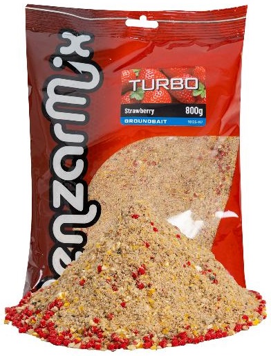 Levně Benzar mix krmítková směs groundbait turbo 800 g - jahoda