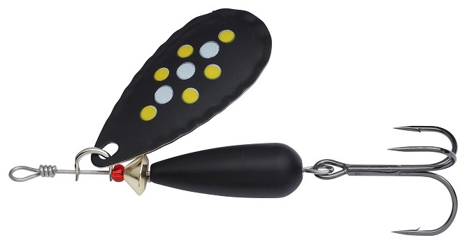 Abu garcia třpytka droppen spinners sinking matte black - 5,3 cm 12 g