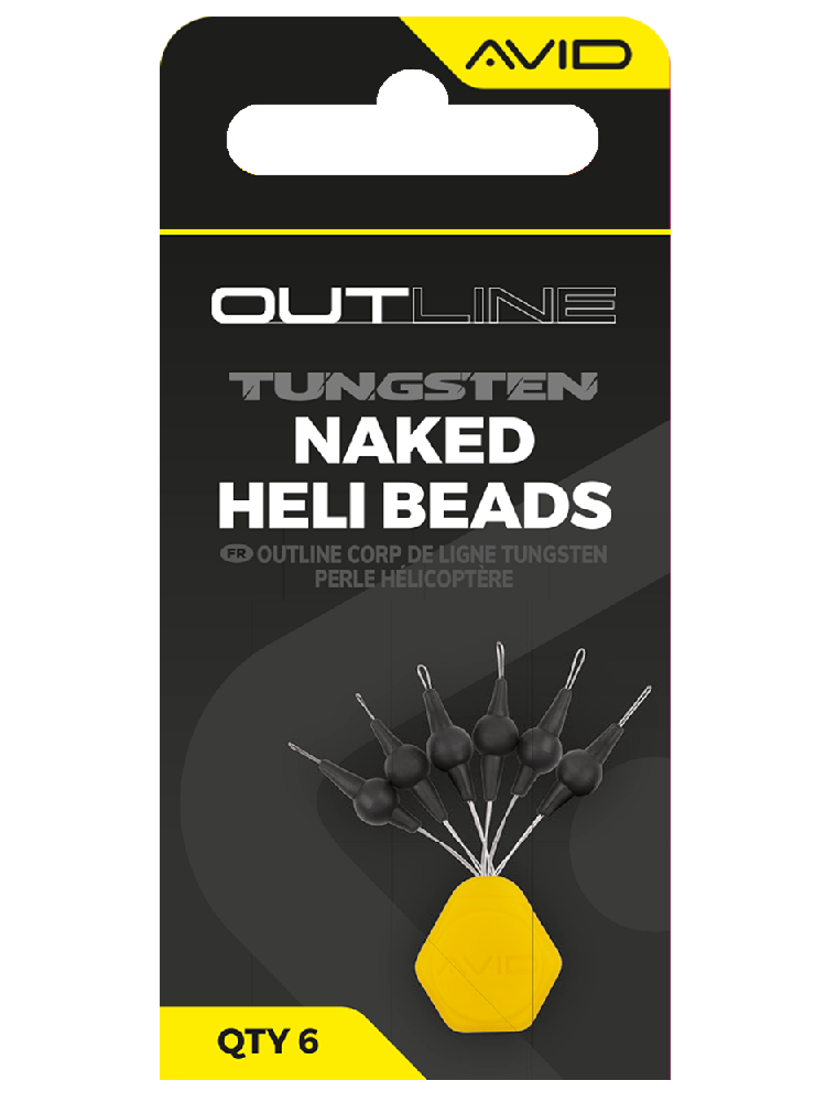 Avid carp zarážky outline tungsten naked heli beads
