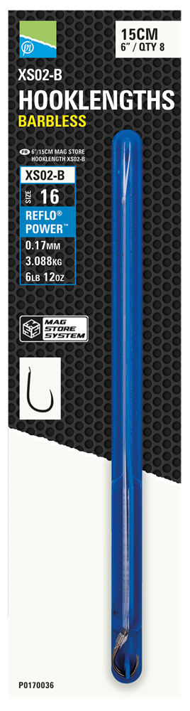 Preston innovations návazec mag store hooklenght xs02-b 15 cm - velikost háčku 16