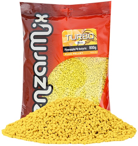 Levně Benzar mix fluo turbo pelety 800 g 3 mm - ananas-kyselina máslová