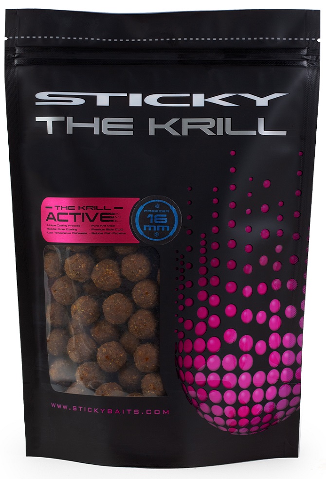 Levně Sticky baits boilie the krill active shelf life - 5 kg 12 mm