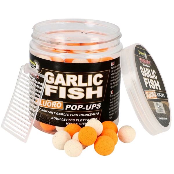 Starbaits Boilie Fluo Plovoucí Garlic Fish