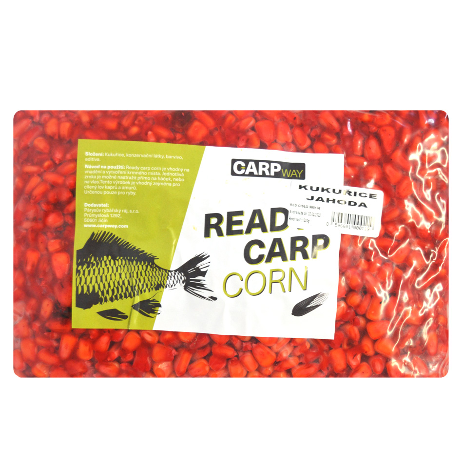 Levně Carpway kukuřice ready carp corn ochucená 1,5 kg-jahoda