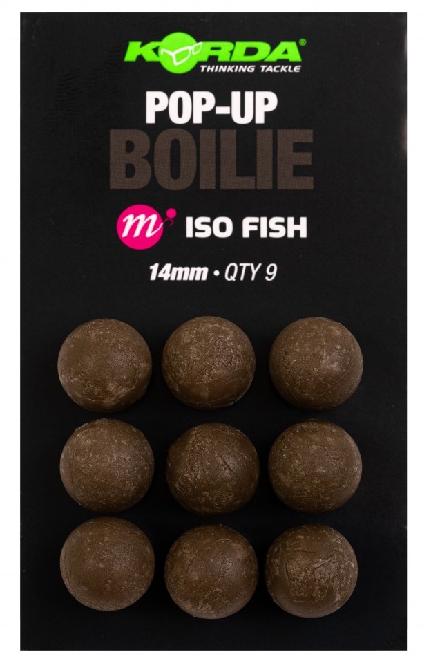 Korda umělé boilie pop up boilie iso fish - 14 mm 9 ks