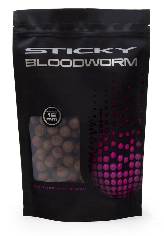 Levně Sticky baits boilie bloodworm shelf life - 1 kg 16 mm