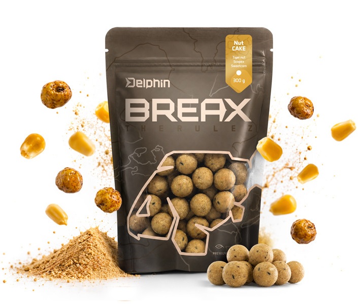 Delphin boilies breax nutcake tygří ořech scopex sladká kukuřice 300 g - 24 mm