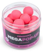 Mikbaits Mega Plovoucí Fluo Boilie Jahoda 300 ml 25 mm (1)