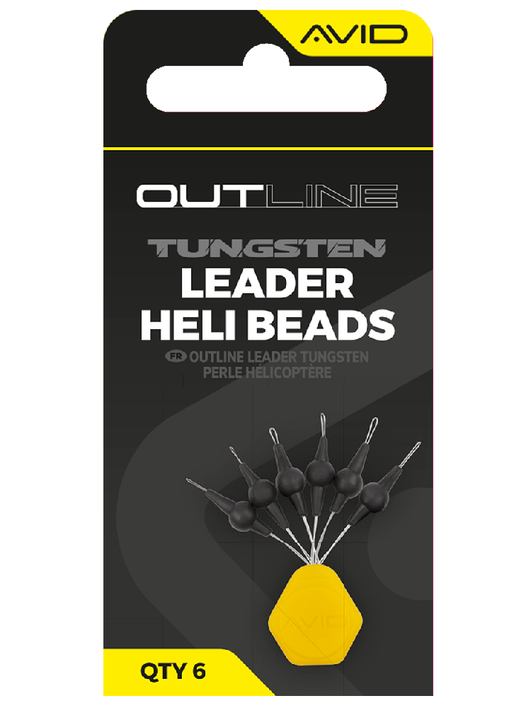 Avid carp zarážky outline tungsten leader heli beads