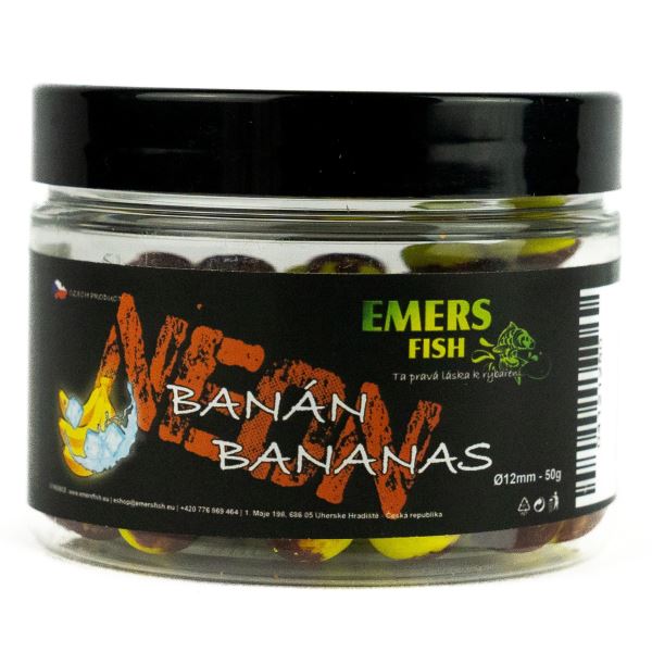 Emersfish Boilie Neonky Banán Bananas 50 g