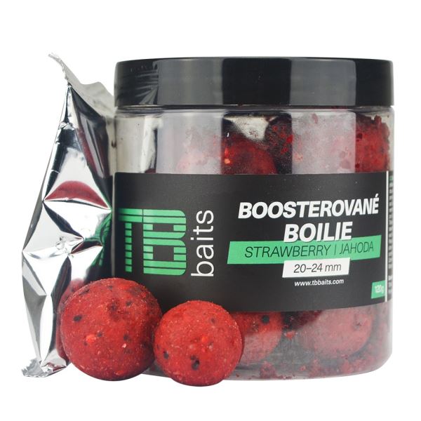 TB Baits Boosterované Boilie Strawberry 120 g 20-24 mm