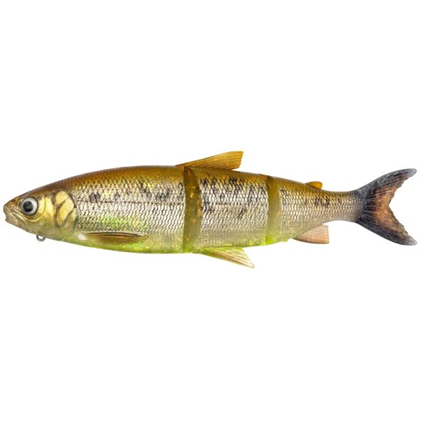 Savage Gear Gumová Nástraha 3D Line Thru Whitefish Moderate Sinking Brown Chartreuse