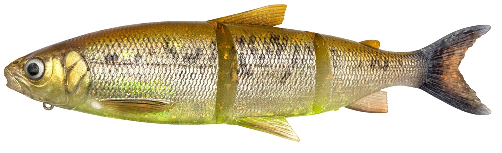 Savage gear gumová nástraha 3d line thru whitefish moderate sinking brown chartreuse - 22 cm 107 g