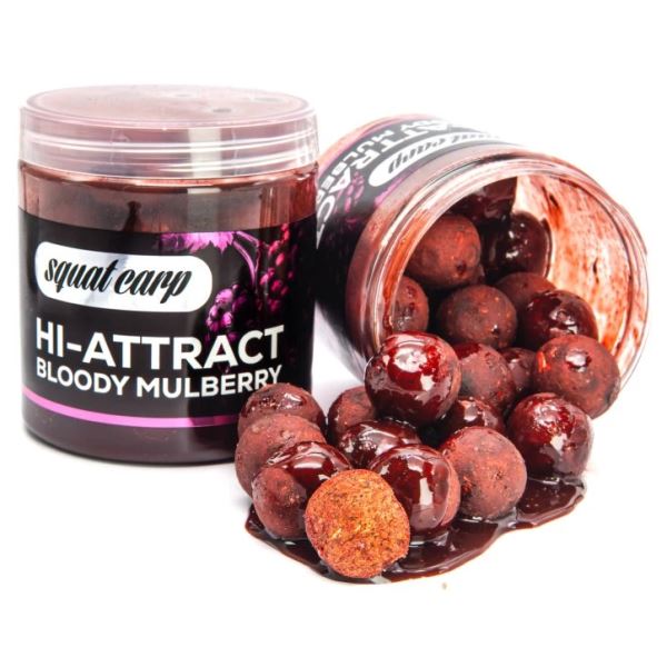 Squat Carp Boilies v Dipu Hi-Attract Bloody Mulberry 220 g