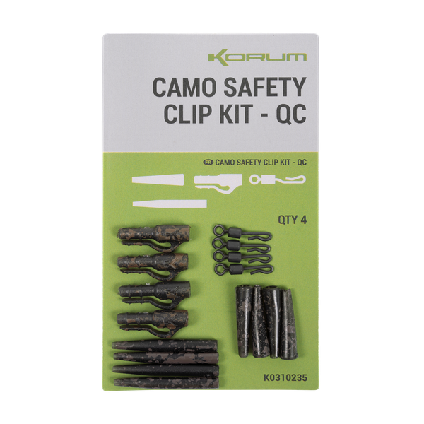Korum závěsky camo safety clip kit qc 4 ks