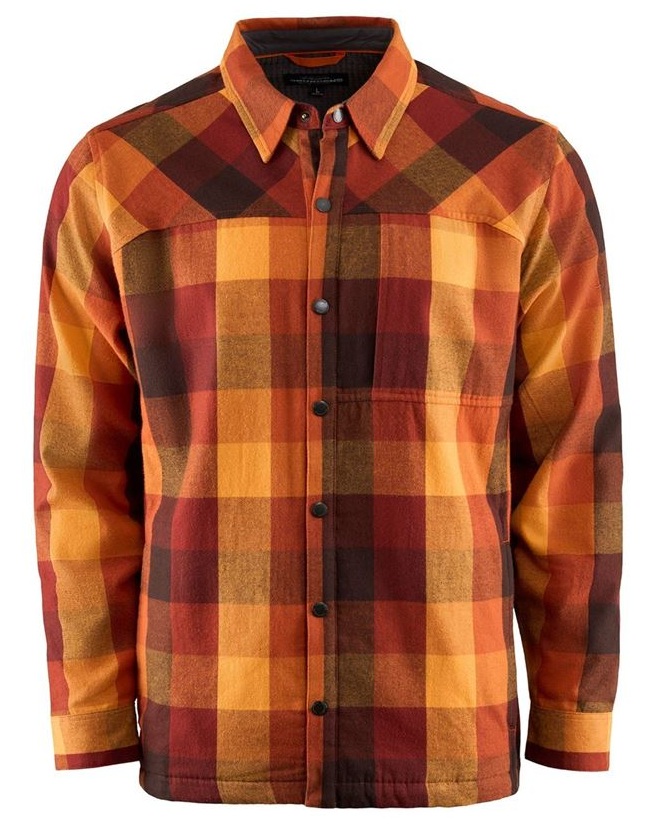 Grundéns košile bankside lined shacket lobster plaid - l